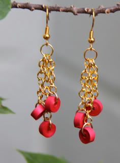 Paper Quilled Dangle Earrings