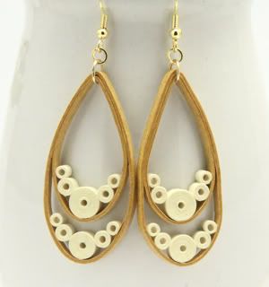 Handcrafted Paper Quilled Teardrop Earrings