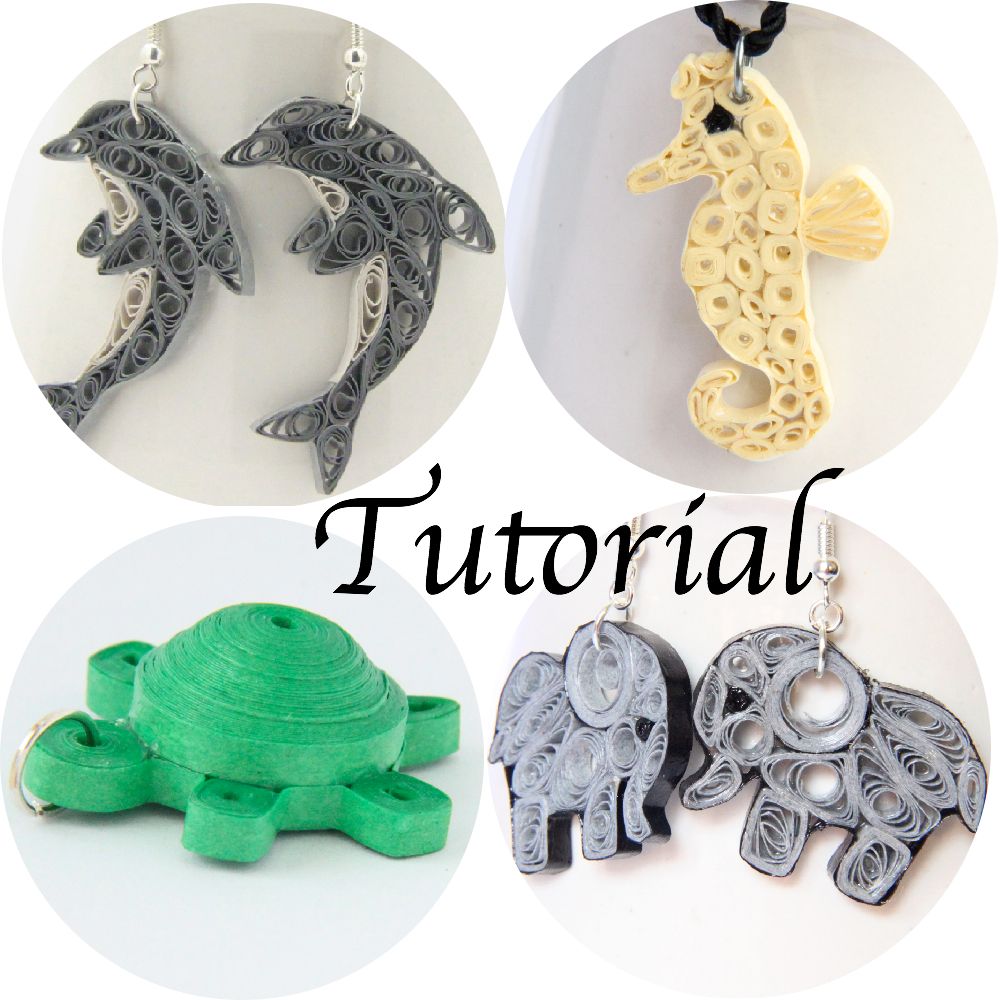 paper quilled animal jewelry tutorial