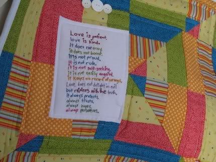 Love Quilt Wall Hanging