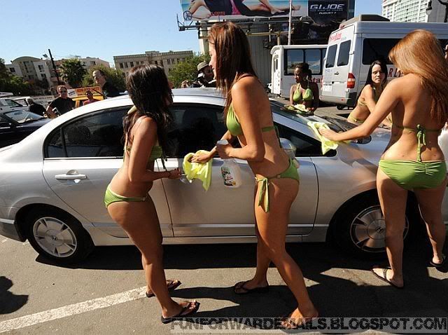 Bikini Car Wash Pics-Angry Green Girl