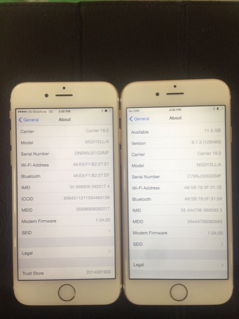 Iphone 6 gold 16Gb quốc tế, máy likenew còn bảo hành của Apple 25/12/2015.