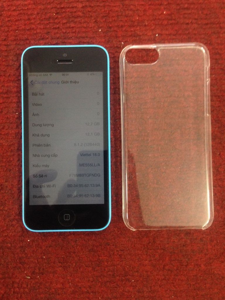 Iphone 5c blue 16Gb quốc tế, máy likenew giá 4trxxxxx........