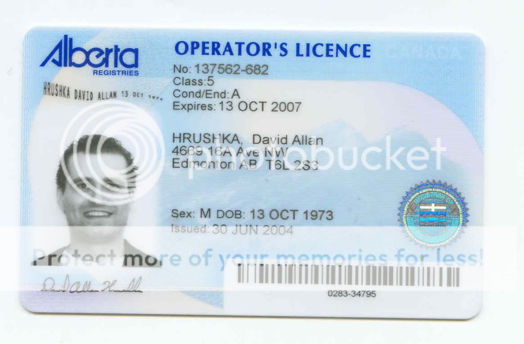 Alberta Drivers License Format