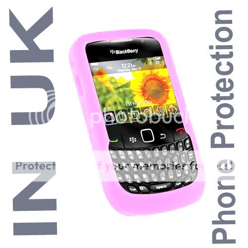 PINK SILICONE CASE COVER FOR BLACKBERRY CURVE 8520 UK  